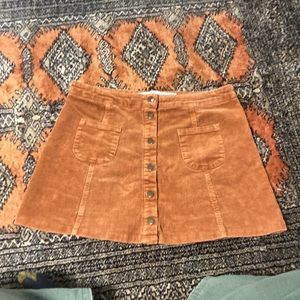 Brandy Melville rust corduroy mini skirt